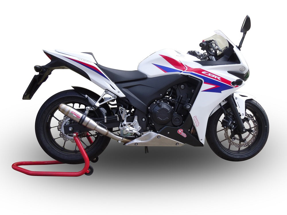 GPR exhaust Honda Cbr 500 R 2019-2021, Deeptone Inox, Homologated legal slip-on exhaust including removable db killer and link pipe - GPR Exhausts
