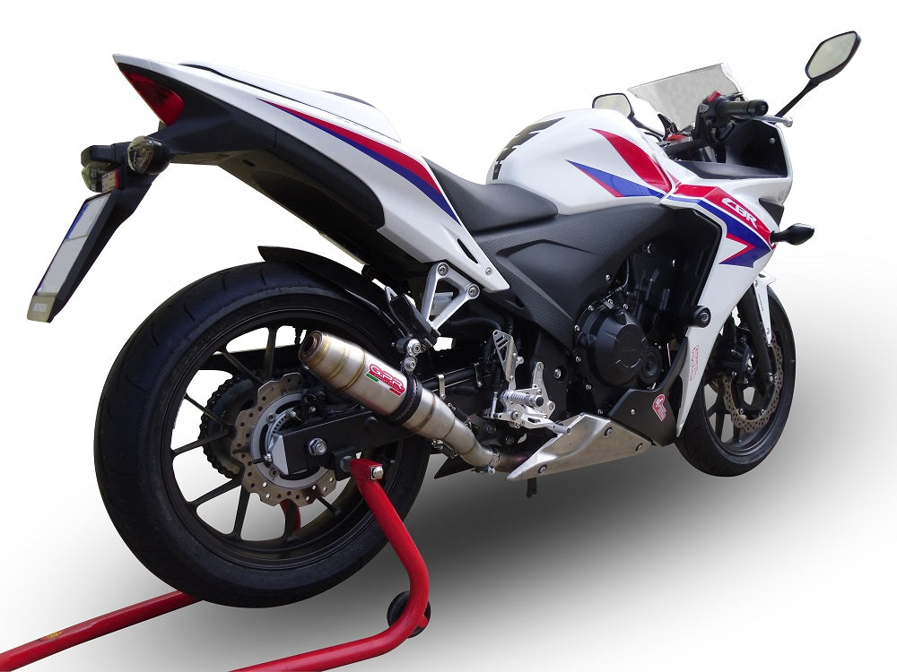 GPR exhaust Honda Cbr 500 R 2019-2021, Deeptone Inox, Homologated legal slip-on exhaust including removable db killer and link pipe - GPR Exhausts