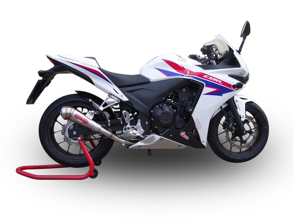 GPR exhaust Honda Cbr 500 R 2017-2018, Powercone Evo, Homologated legal slip-on exhaust including removable db killer and link pipe - GPR Exhausts