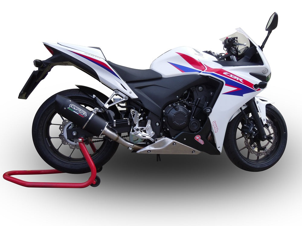 GPR exhaust Honda Cbr 500 R 2022-2023, Furore Nero, Homologated legal slip-on exhaust including removable db killer and link pipe - GPR Exhausts