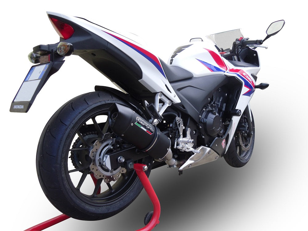 GPR exhaust Honda Cbr 500 R 2022-2023, Furore Nero, Homologated legal slip-on exhaust including removable db killer and link pipe - GPR Exhausts