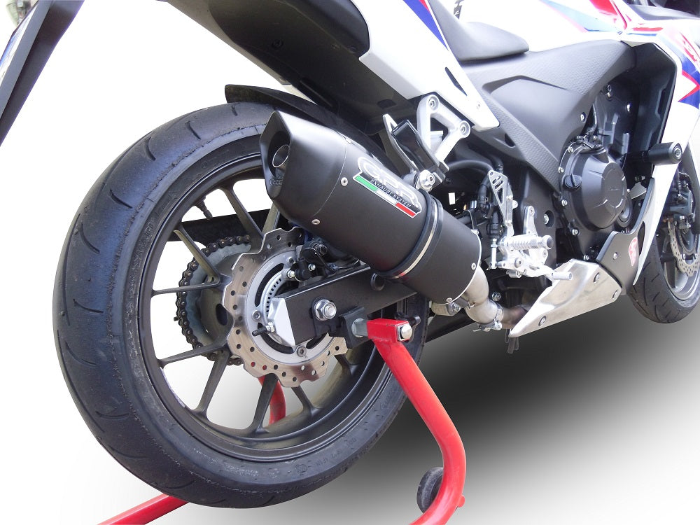 GPR exhaust Honda Cbr 500 R 2022-2023, Furore Nero, Homologated legal slip-on exhaust including removable db killer and link pipe - GPR Exhausts