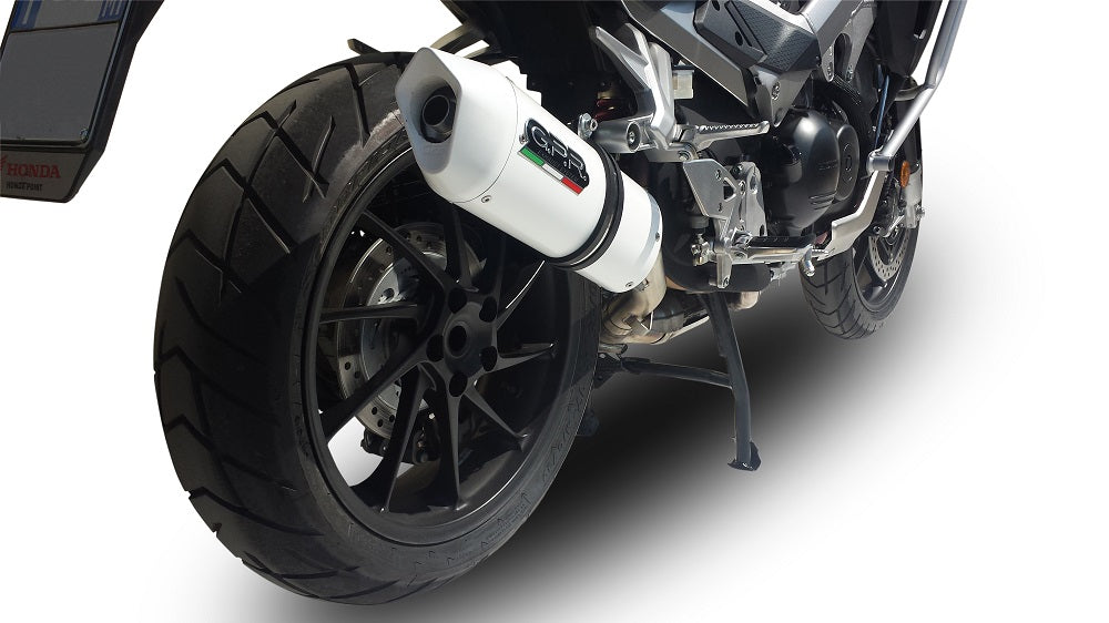GPR exhaust Honda Crossrunner 800 Vfr 800 X 2015-2016, Albus Ceramic, Homologated legal slip-on exhaust including removable db killer and link pipe - GPR Exhausts