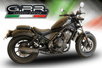 GPR exhaust Honda Cmx 300 Rebel 2021-2023, Ghisa , Homologated legal slip-on exhaust including removable db killer and link pipe - GPR Exhausts
