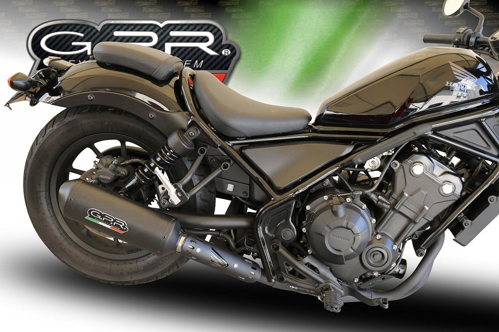 GPR exhaust Honda Cmx 300 Rebel 2021-2023, Ghisa , Homologated legal slip-on exhaust including removable db killer and link pipe - GPR Exhausts