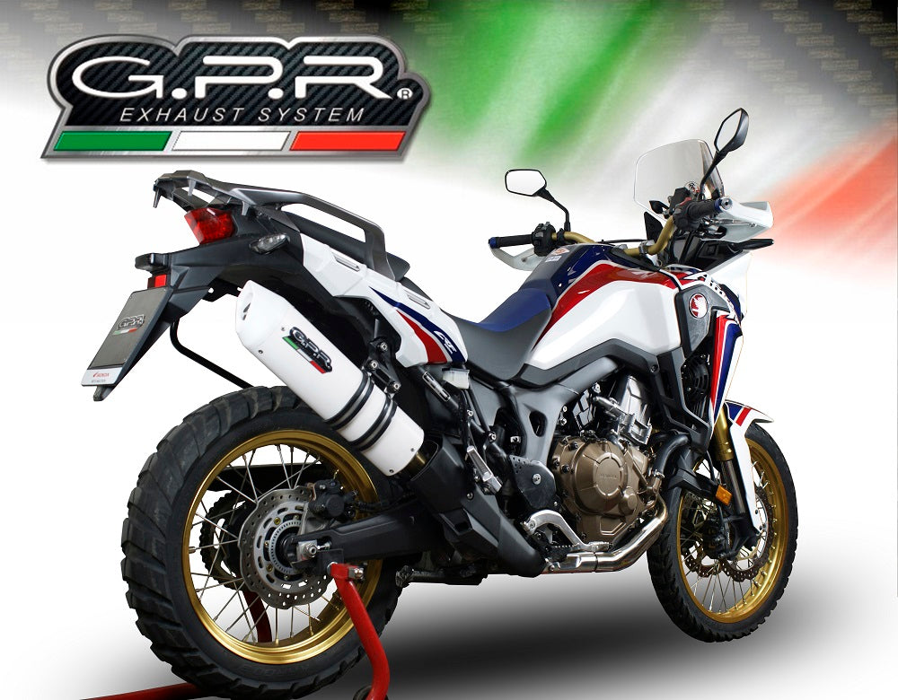 GPR exhaust Honda Crf 1000 L Africa Twin Adventure Sport 2018-2020, Albus Evo4, Homologated legal slip-on exhaust including removable db killer and li - GPR Exhausts