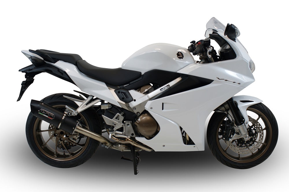 GPR exhaust Honda Vfr 800 F 2014-2016, Furore Nero, Homologated legal slip-on exhaust including removable db killer and link pipe - GPR Exhausts