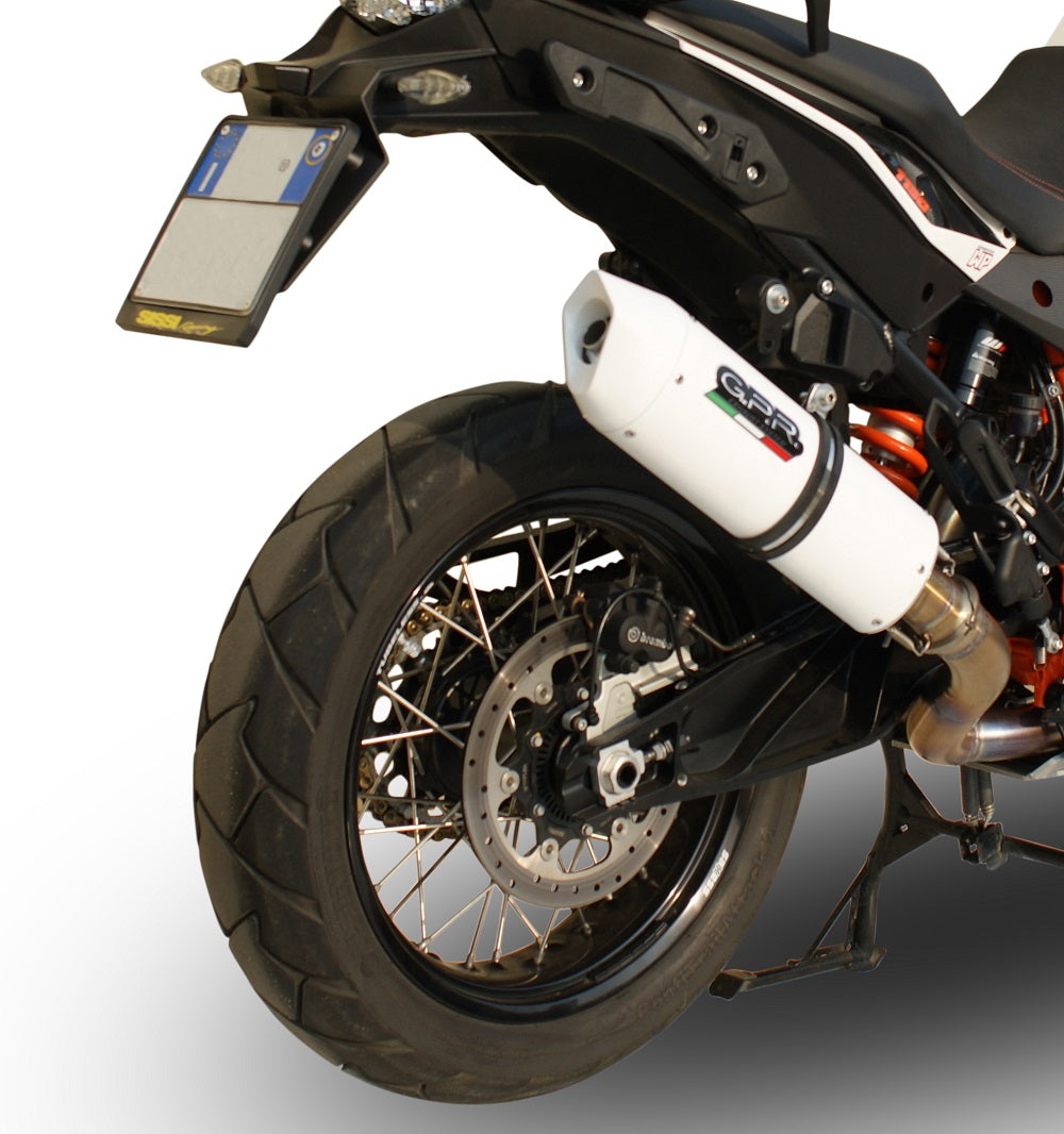GPR exhaust Ktm Lc 8 Adventure 1090 2017-2020, Albus Evo4, Homologated legal slip-on exhaust including removable db killer and link pipe - GPR Exhausts