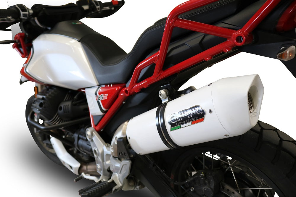 GPR exhaust Moto Guzzi V85 TT 2019-2020, Albus Evo4, Homologated legal slip-on exhaust including removable db killer and link pipe - GPR Exhausts