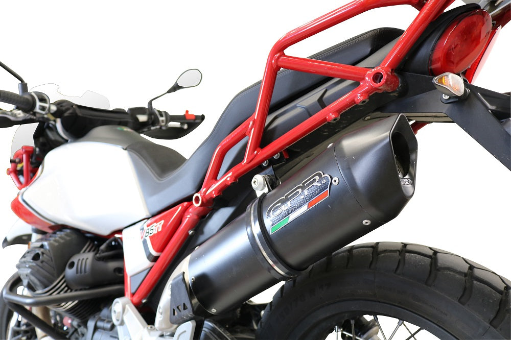 GPR exhaust Moto Guzzi V85 TT 2019-2020, Furore Nero, Racing slip-on exhaust including link pipe - GPR Exhausts