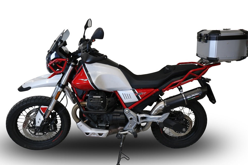 GPR exhaust Moto Guzzi V85 TT 2021-2024, Furore Nero, Racing slip-on exhaust including link pipe - GPR Exhausts