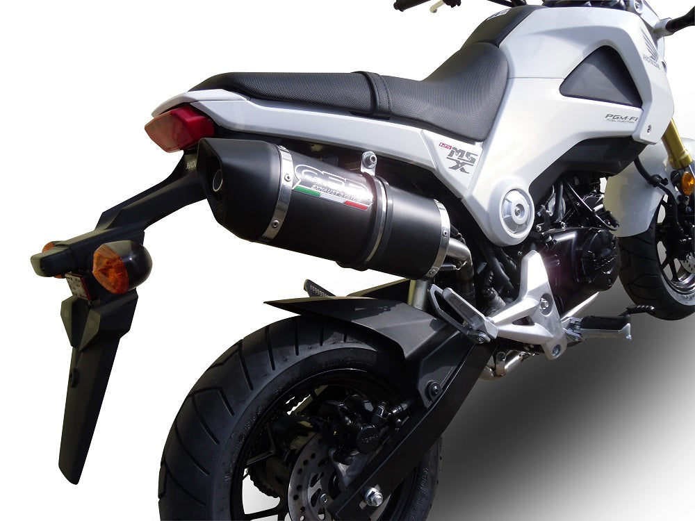 GPR exhaust Honda Msx - Grom 125  2018-2020, Furore Nero, Homologated legal slip-on exhaust including removable db killer and link pipe - GPR Exhausts