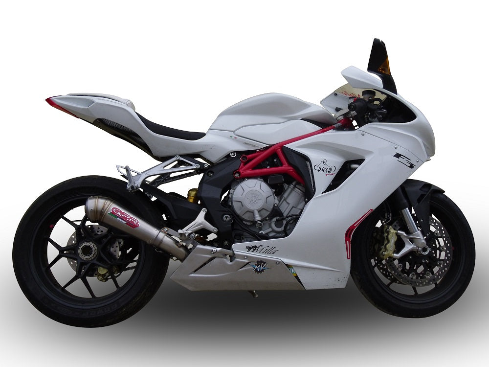 GPR exhaust Mv Agusta Brutale 675 2012-2015, Powercone Evo, Homologated legal slip-on exhaust including removable db killer and link pipe - GPR Exhausts