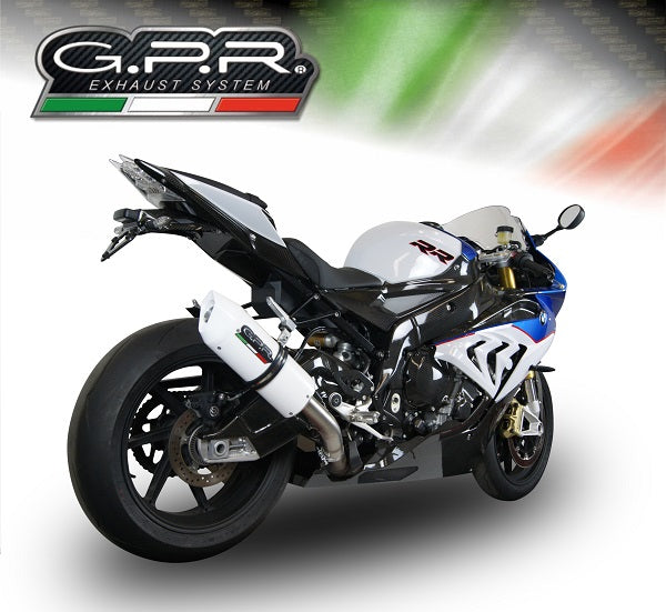 GPR exhaust Bmw S 1000 RR -M  2015-2016, Albus Ceramic, Homologated legal slip-on exhaust including removable db killer and link pipe - GPR Exhausts