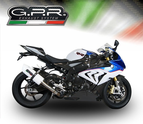 GPR exhaust Bmw S 1000 RR -M  2015-2016, Albus Ceramic, Homologated legal slip-on exhaust including removable db killer and link pipe - GPR Exhausts