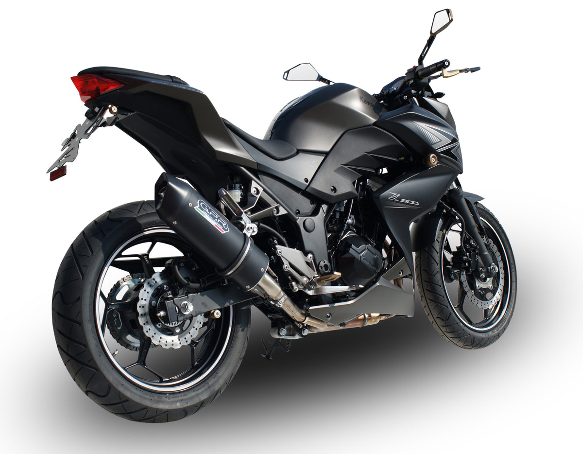 GPR exhaust Kawasaki Z 300 2014-2017, Furore Nero, Racing slip-on exhaust including link pipe - GPR Exhausts
