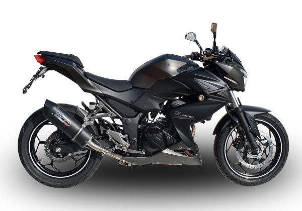 GPR exhaust Kawasaki Z 300 2014-2017, Furore Nero, Homologated legal slip-on exhaust including removable db killer and link pipe - GPR Exhausts