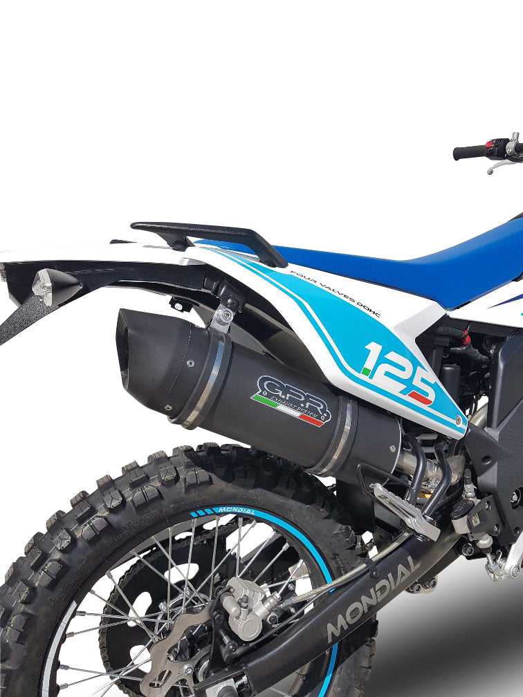 GPR exhaust UM Motorcycles Dsr Adventure TT 125  2018-2020, Furore Nero, Slip-on exhaust legal for UK and non-EU markets including link pipe and remov - GPR Exhausts