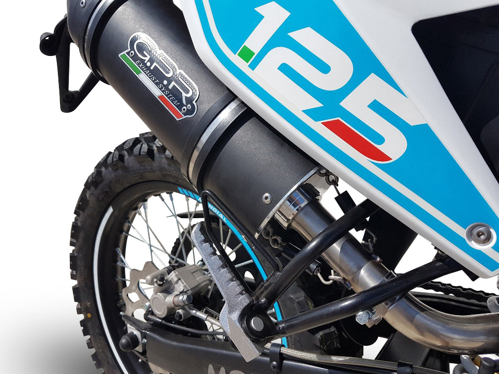 GPR exhaust UM Motorcycles Dsr Adventure TT 125  2018-2020, Furore Nero, Slip-on exhaust legal for UK and non-EU markets including link pipe and remov - GPR Exhausts