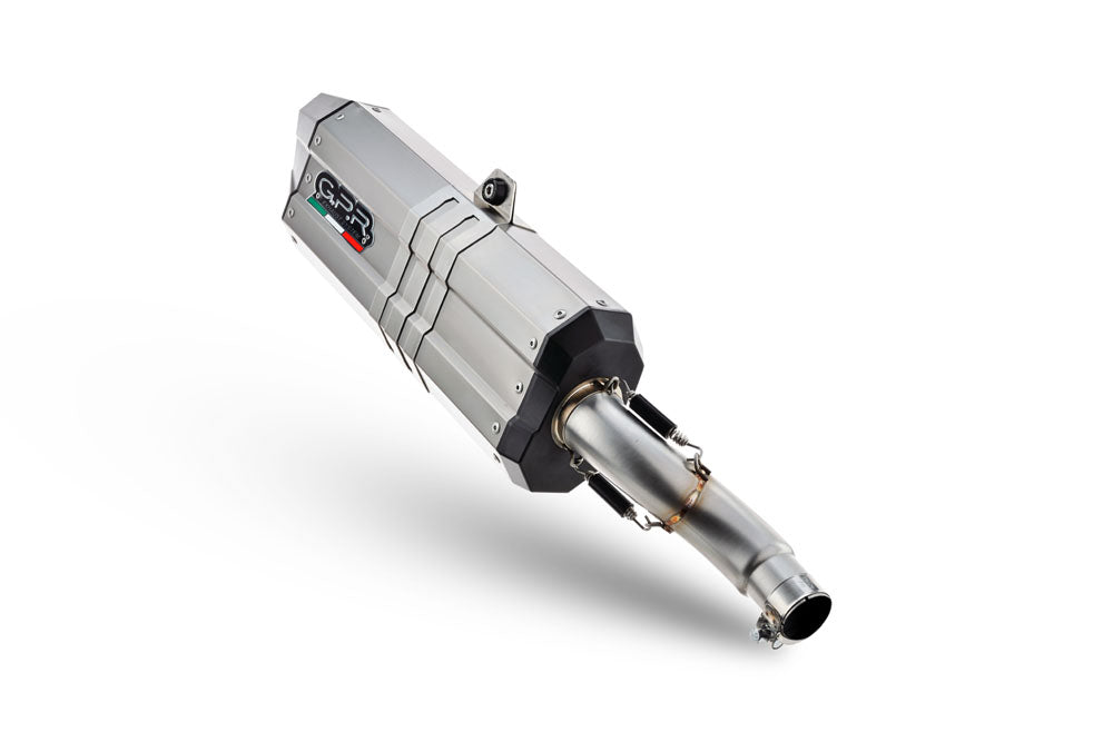 GPR exhaust Bmw R 1300 GS Adventure 2024-2026, Hyper Sonic Titanium, Homologated legal slip-on exhaust including removable db killer and link pipe - GPR Exhausts