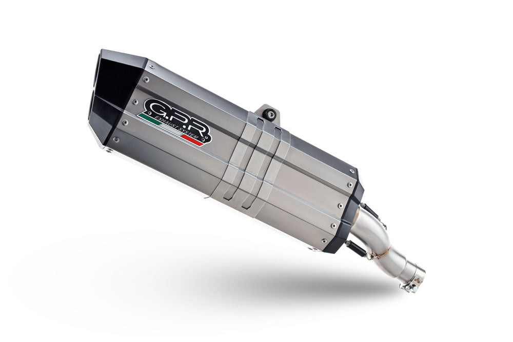 GPR exhaust Bmw R 1200 R Lc 2017-2019, Hyper Sonic Titanium, Homologated legal slip-on exhaust including removable db killer and link pipe - GPR Exhausts