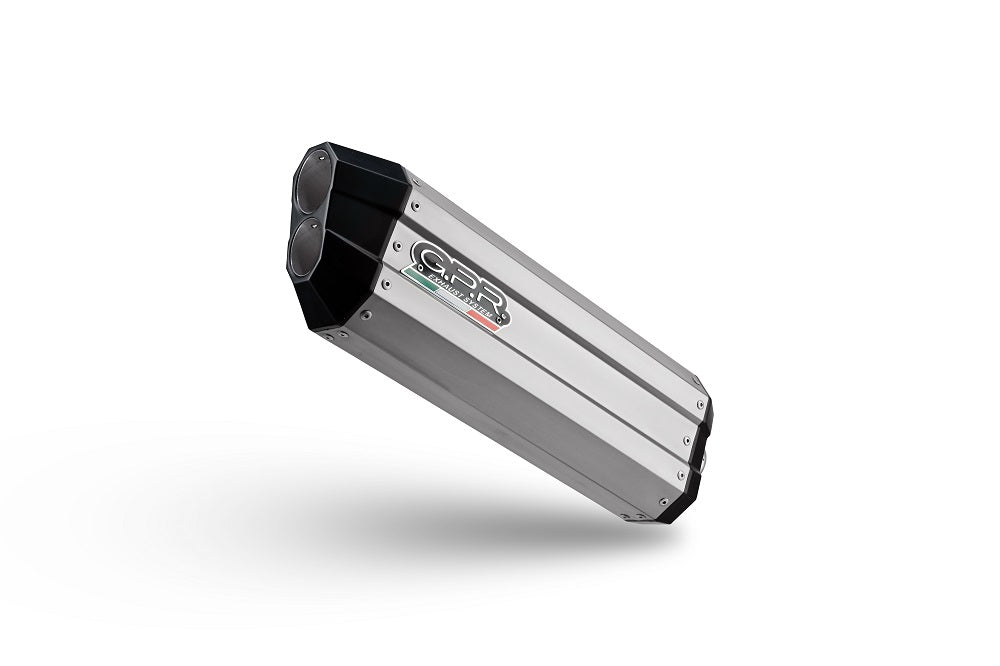 GPR exhaust Bmw F 700 Gs 2016-2018, Hyper Sonic Titanium, Homologated legal slip-on exhaust including removable db killer and link pipe - GPR Exhausts