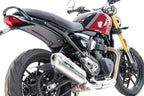 GPR exhaust Triumph Scrambler 400 X 2023-2025, Satinox , Homologated legal slip-on exhaust including removable db killer and link pipe - GPR Exhausts
