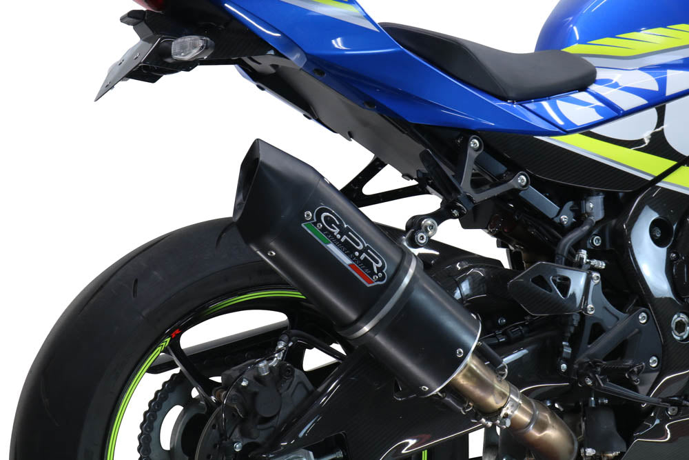 GPR exhaust Suzuki Gsx-R 1000 - 1000 R  2017-2020, Furore Nero, Racing slip-on exhaust including link pipe - GPR Exhausts