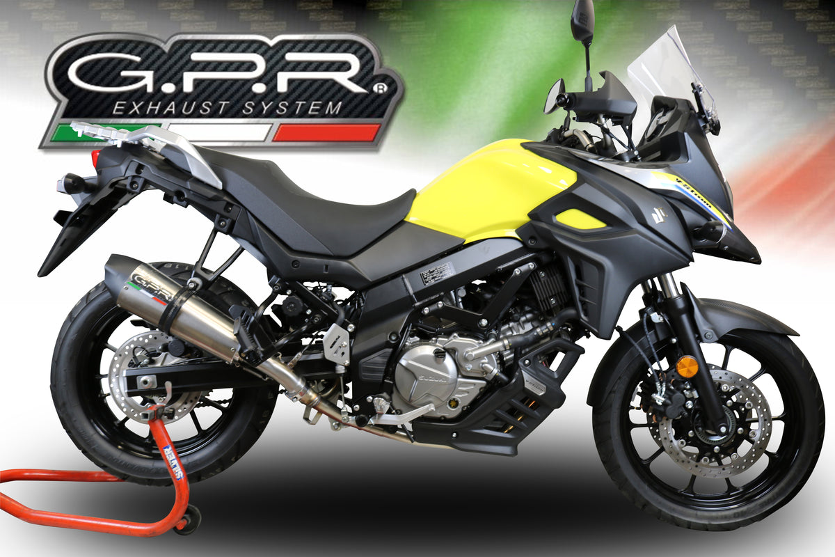 GPR exhaust Suzuki V-Strom 650 2021-2025, New Grand Prix Evo Titanium, Mid-full system exhaust legal for UK and non-EU markets including removable db - GPR Exhausts