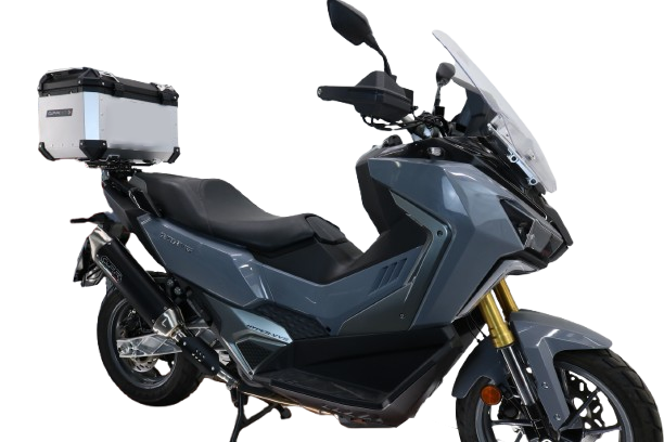 GPR Tech Alpi-Tech 45L Aluminium Top Case with Specific Fitting Plate - SYM ADX TG 400 (2024–2026) - Silver
