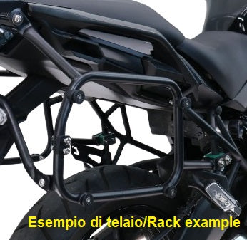 GPR Tech Side Case Pannier Rack for 38L + 32L Cases - BMW F 750 GS (2018–2020) - Black