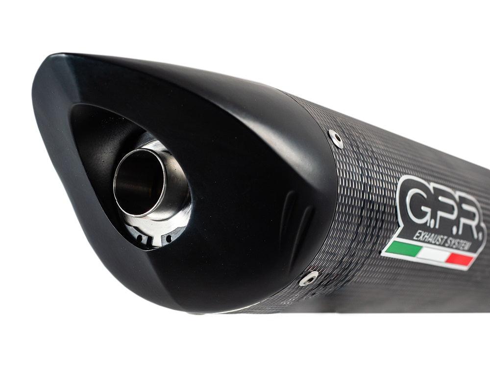 GPR exhaust Benelli Tnt 1130 2008-2016, Tiburon Poppy, Homologated legal slip-on exhaust including removable db killer and link pipe - GPR Exhausts