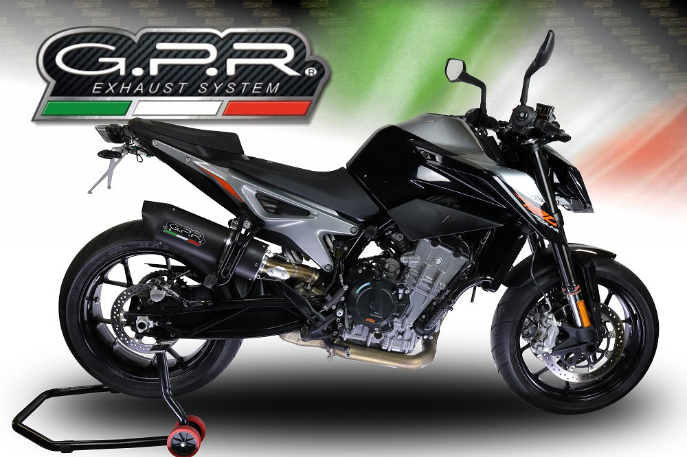 GPR exhaust Ktm Duke 790 2017-2020, Furore Nero, Racing slip-on exhaust including link pipe - GPR Exhausts