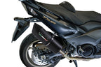 GPR exhaust Yamaha T-Max 500 2001-2011, Furore Nero, Homologated legal full system exhaust, including removable db killer - GPR Exhausts