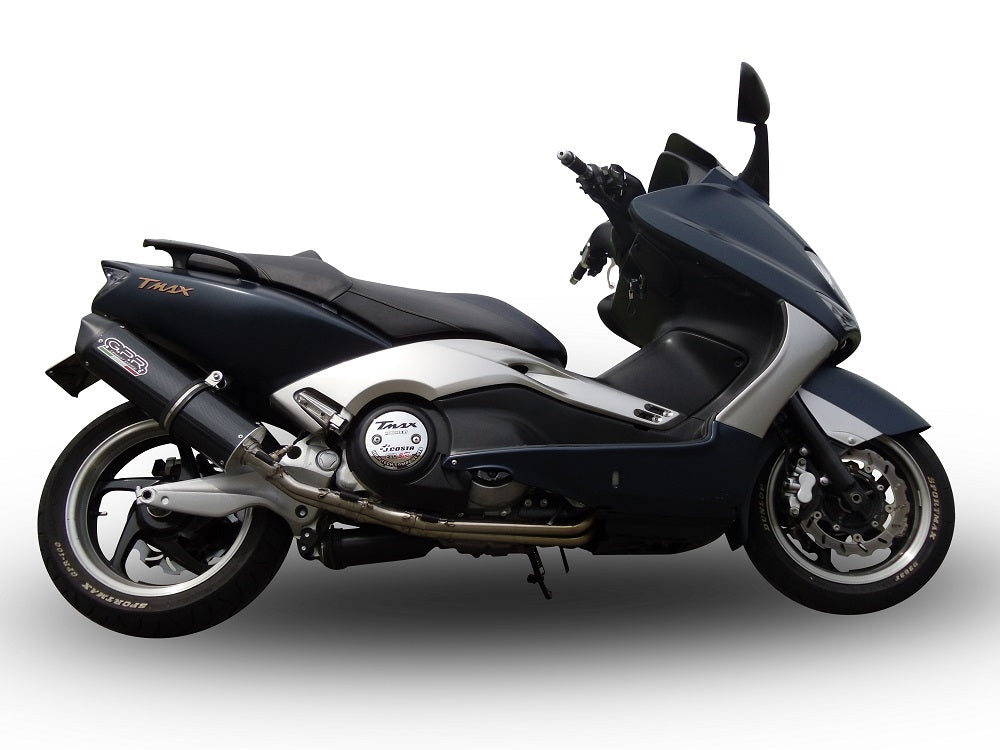 GPR exhaust Yamaha T-Max 500 2001-2011, Furore Nero, Homologated legal full system exhaust, including removable db killer - GPR Exhausts