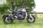 GPR exhaust Triumph Trident 660 2021-2024, M3 Black Titanium, full system exhaust legal for UK and non-EU countries including removable db killer - GPR Exhausts