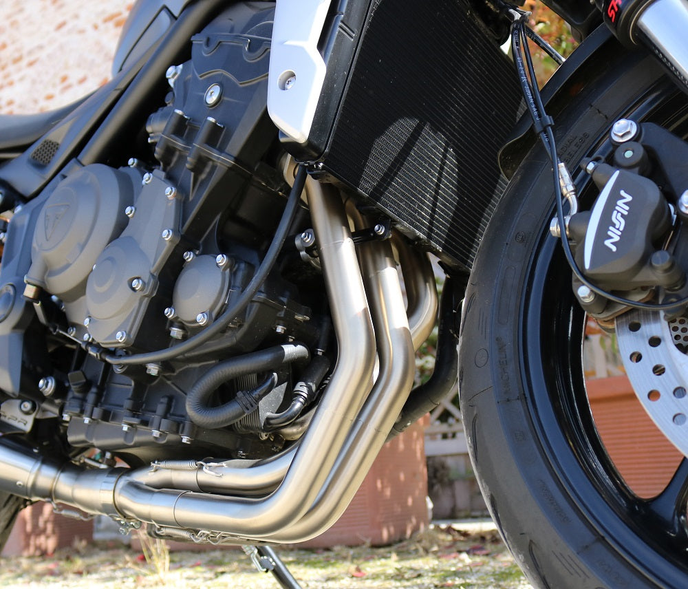 GPR exhaust Triumph Trident 660 2021-2024, M3 Black Titanium, full system exhaust legal for UK and non-EU countries including removable db killer - GPR Exhausts