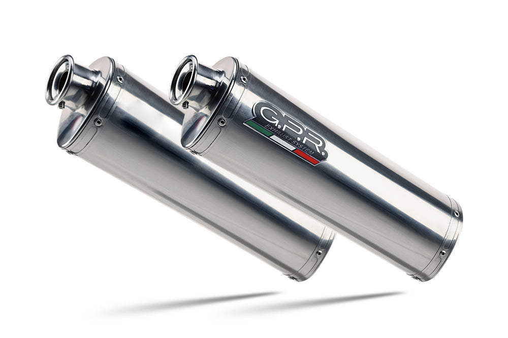 GPR exhaust Yamaha Xjr 1200 1995-1997, Trioval, Dual Homologated legal slip-on exhaust including removable db killers and link pipes - GPR Exhausts