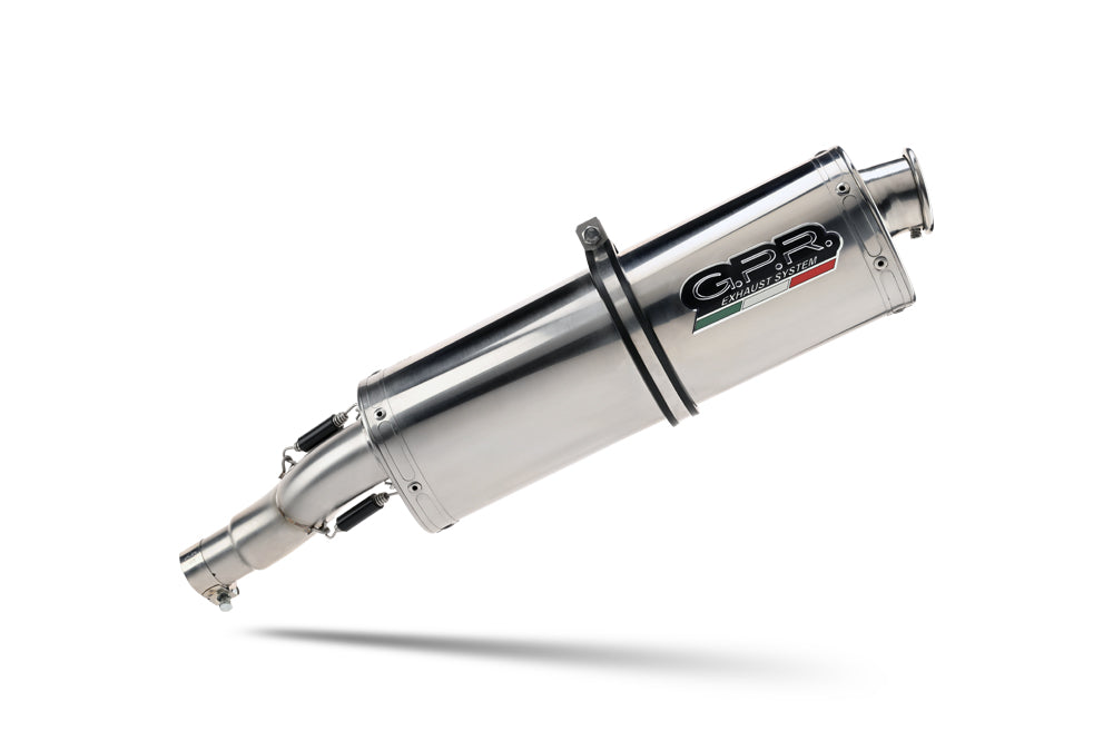 GPR exhaust Bmw F 650 Cs Scarver 2001-2006, Trioval, Homologated legal slip-on exhaust including removable db killer and link pipe - GPR Exhausts