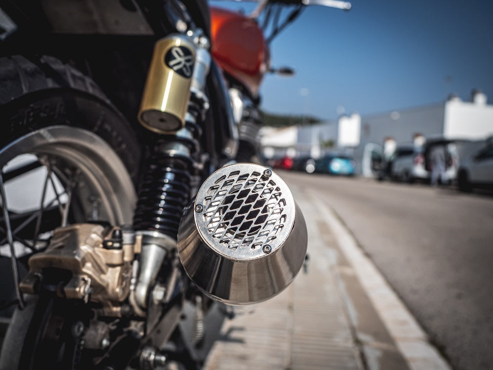 GPR exhaust Moto Guzzi Nevada 350 1991-2001, Ultracone Inox Cafè Racer, Universal Homologated legal silencer, including removable db killer, without l - GPR Exhausts