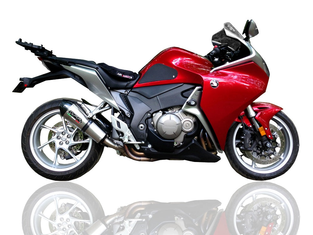 GPR exhaust Honda Vfr 1200 F I.E. 2010-2016, New Grand Prix Evo Titanium, Homologated legal slip-on exhaust including removable db killer and link pip - GPR Exhausts