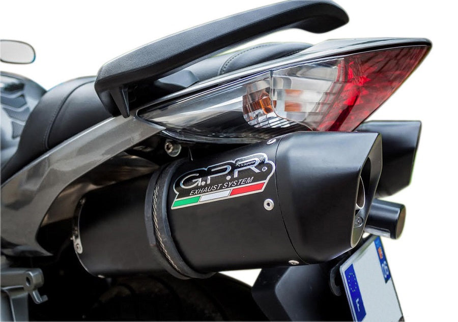 GPR exhaust Honda Vfr 800 V-Tec 2002-2013, Furore Nero, Dual Homologated legal slip-on exhaust including removable db killers and link pipes - GPR Exhausts