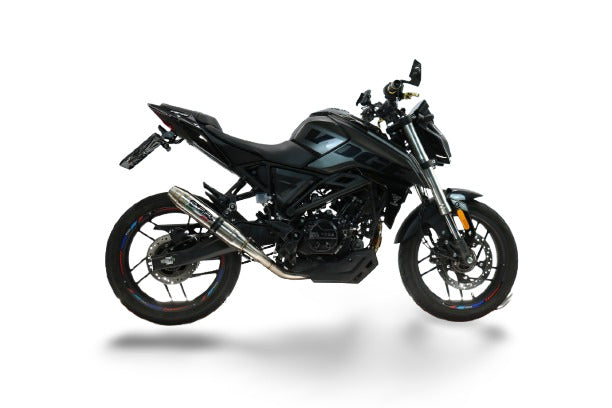 GPR exhaust Voge Brivido R125 2025-2026, Deeptone Inox, full system exhaust legal for UK and non-EU countries including removable db killer - GPR Exhausts
