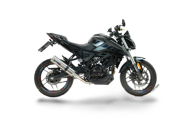 GPR exhaust Voge Brivido R125 2025-2026, M3 Inox , full system exhaust legal for UK and non-EU countries including removable db killer - GPR Exhausts