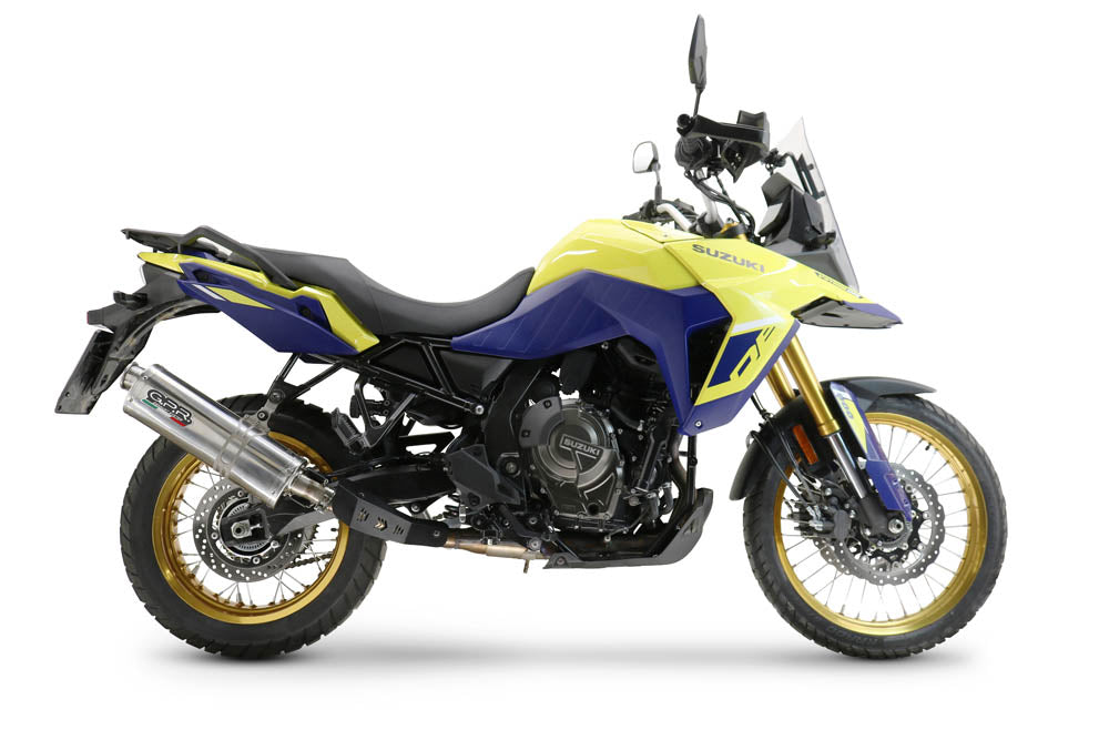 GPR exhaust Suzuki V-STROM DL 800 DE - SE 2023-2025, Trioval, Homologated legal slip-on exhaust including removable db killer and link pipe - GPR Exhausts