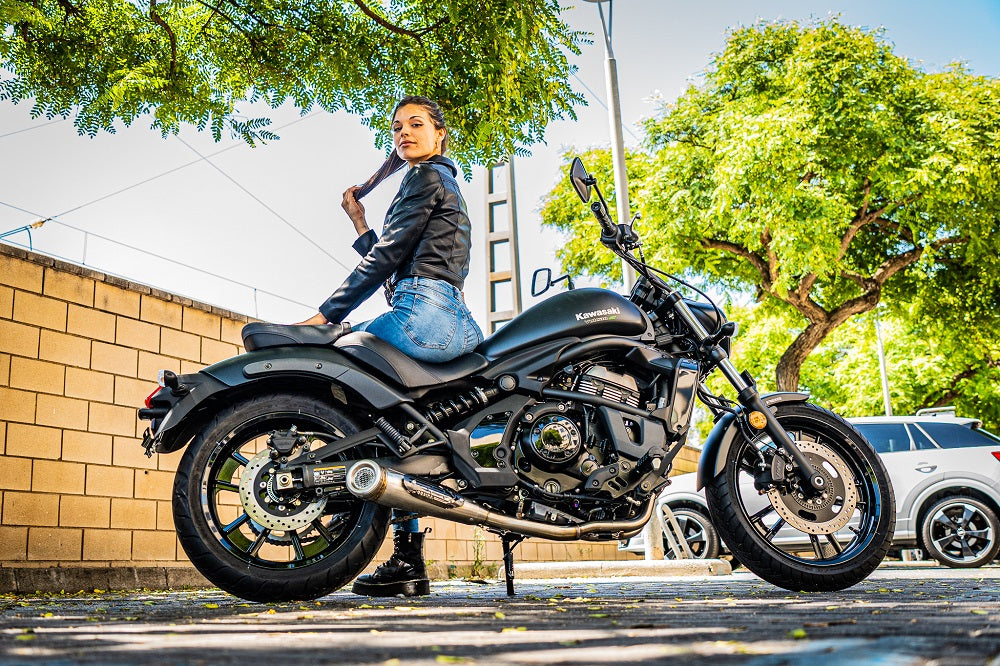 GPR exhaust Kawasaki Vulcan 650 S 2021-2023, Powercone Evo, full system exhaust legal for UK and non-EU countries including removable db killer - GPR Exhausts