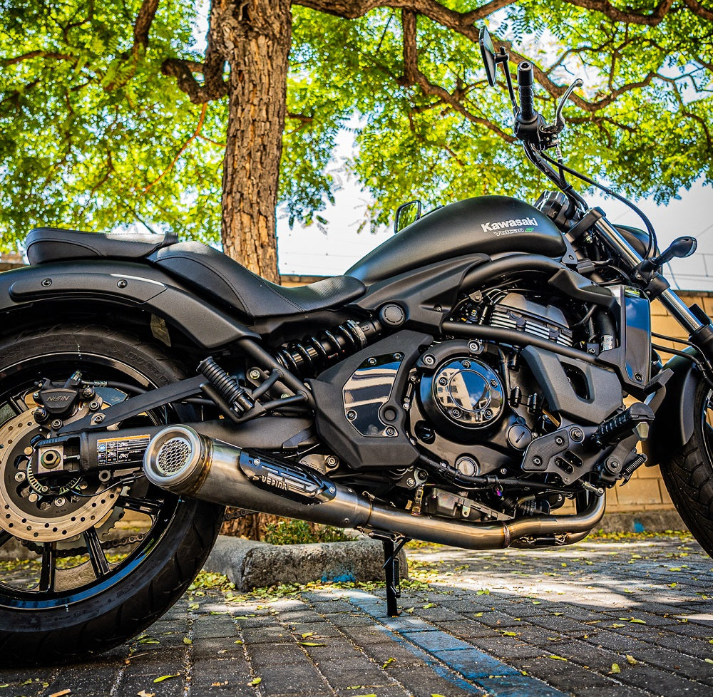 GPR exhaust Kawasaki Vulcan 650 S 2014-2016, Powercone Evo, full system exhaust legal for UK and non-EU countries including removable db killer - GPR Exhausts