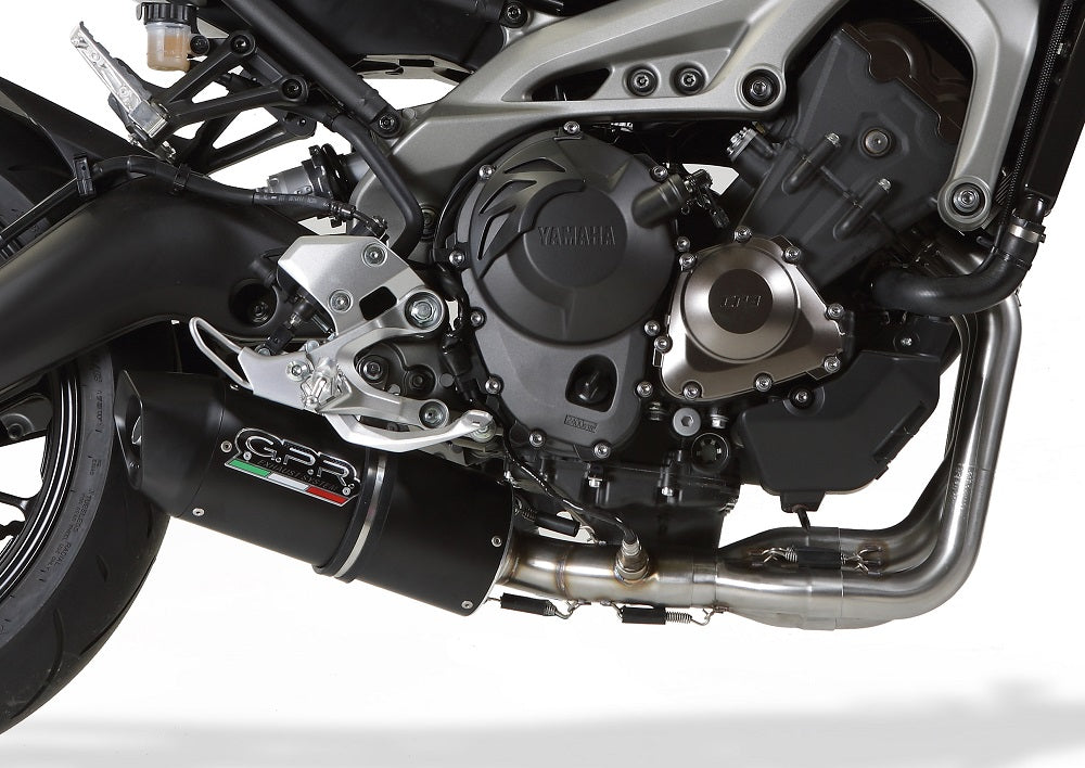 GPR exhaust Yamaha XSR900 2022-2025, Furore Nero, Racing full system exhaust, including removable db killer - GPR Exhausts