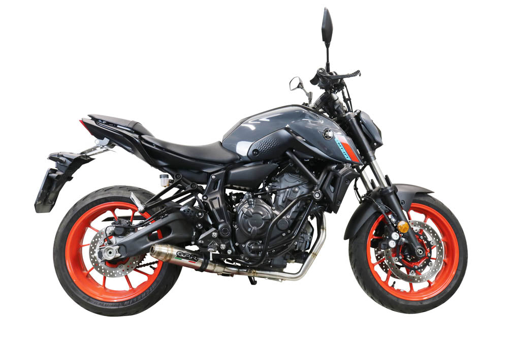 GPR exhaust Yamaha Mt-07  2021-2024, Deeptone Inox, full system exhaust legal for UK and non-EU countries including removable db killer - GPR Exhausts