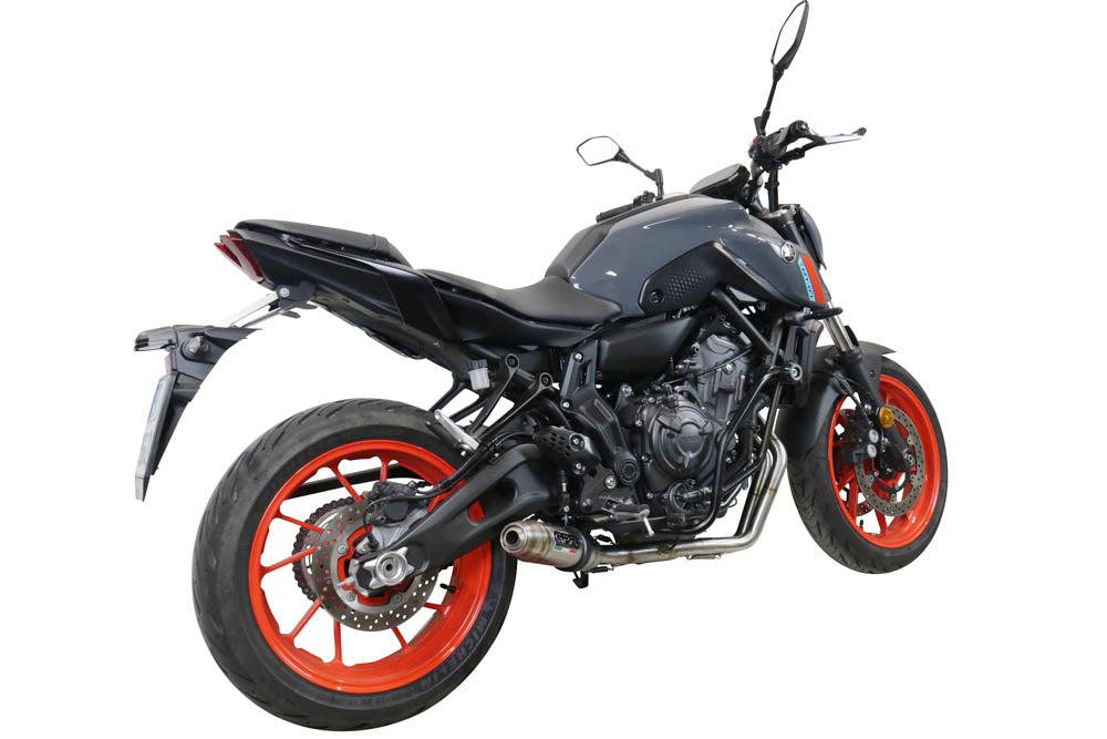 GPR exhaust Yamaha Mt-07  2021-2024, Deeptone Inox, full system exhaust legal for UK and non-EU countries including removable db killer - GPR Exhausts